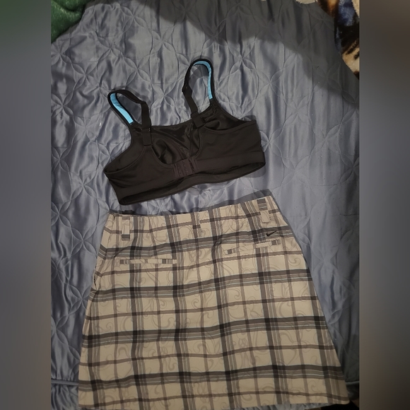 Nike Sporty Skort DriFit Golf Skirt Size 8 Medium +Champion dri fit training bra - Picture 2 of 6